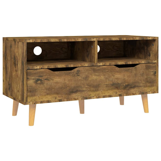 TV Cabinet Smoked Oak 90x40x48.5 cm Engineered Wood TV Cabinet Smoked Oak 90x40x48.5 cm Engineered Wood