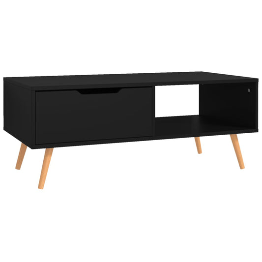 Coffee Table Black 100x49.5x43 cm Engineered Wood Coffee Table Black 100x49.5x43 cm Engineered Wood