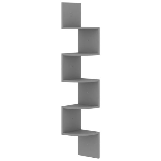 Wall Corner Shelf | Grey | Engineered wood | 19x19x123 cm | Wall mounting Wall Corner Shelf | Grey | Engineered wood | 19x19x123 cm | Wall mounting