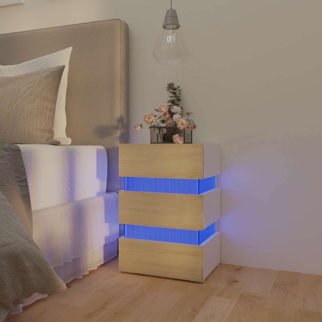 Bedside Cabinet | White | Engineered Wood | Medium | Bedside Cabinet
