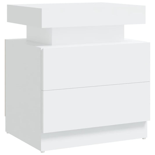 Bedside Cabinet White 45x35x52 cm Engineered Wood Bedside Cabinet White 45x35x52 cm Engineered Wood
