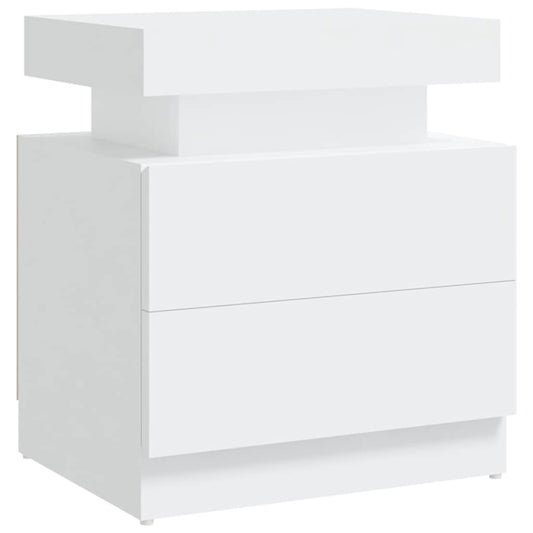 326849 vidaXL Bedside Cabinet White 45x35x52 cm Engineered Wood 326849 vidaXL Bedside Cabinet White 45x35x52 cm Engineered Wood