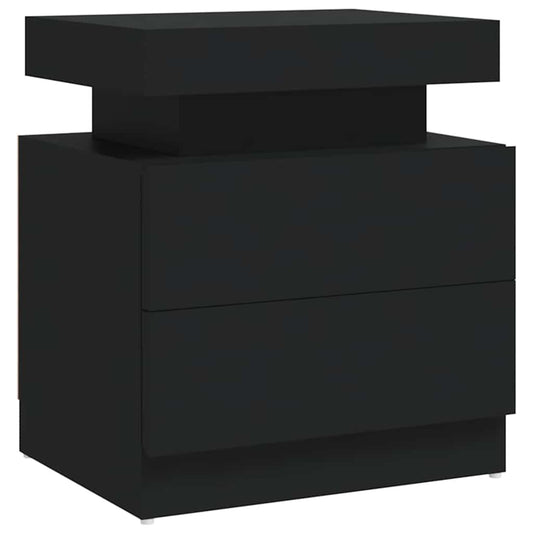 Bedside Cabinet Black 45x35x52 cm Engineered Wood Bedside Cabinet Black 45x35x52 cm Engineered Wood
