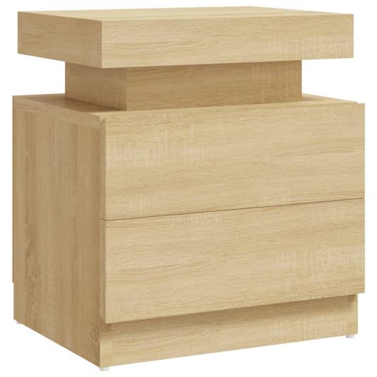 Bedside Cabinet Sonoma Oak 45x35x52 cm Engineered Wood Bedside Cabinet Sonoma Oak 45x35x52 cm Engineered Wood