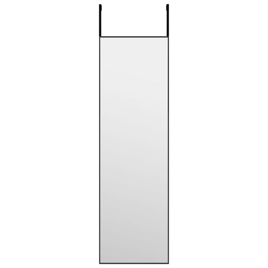 Door Mirror Black 30x100 cm Glass and Aluminium Door Mirror Black 30x100 cm Glass and Aluminium
