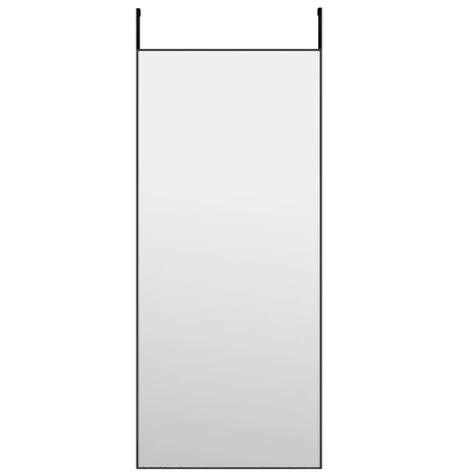 Door Mirror Black 40x100 cm Glass and Aluminium Door Mirror Black 40x100 cm Glass and Aluminium