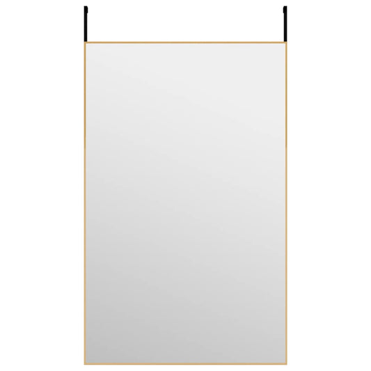 Door Mirror Gold 50x80 cm Glass and Aluminium Door Mirror Gold 50x80 cm Glass and Aluminium