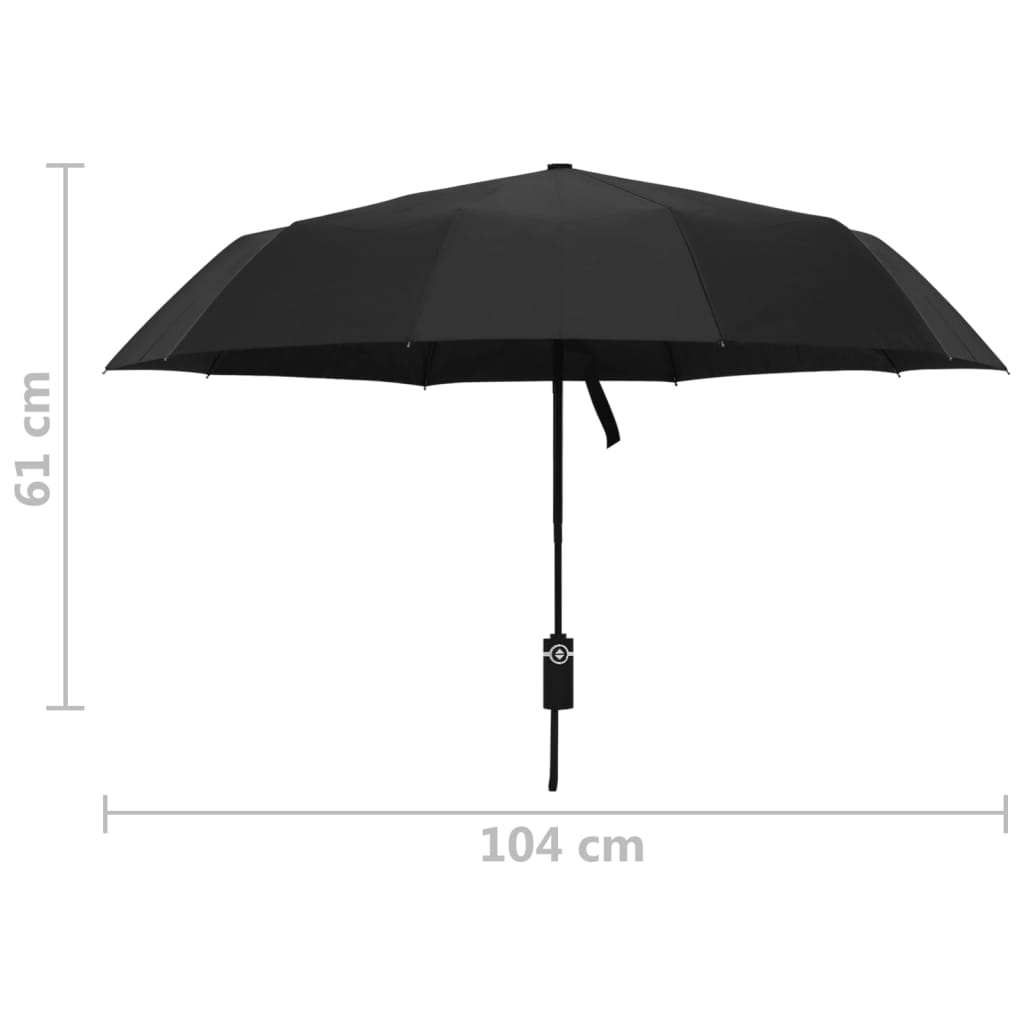 Umbrella | Black | 190T PG fabric, metal, fibreglass | Compact | Foldable