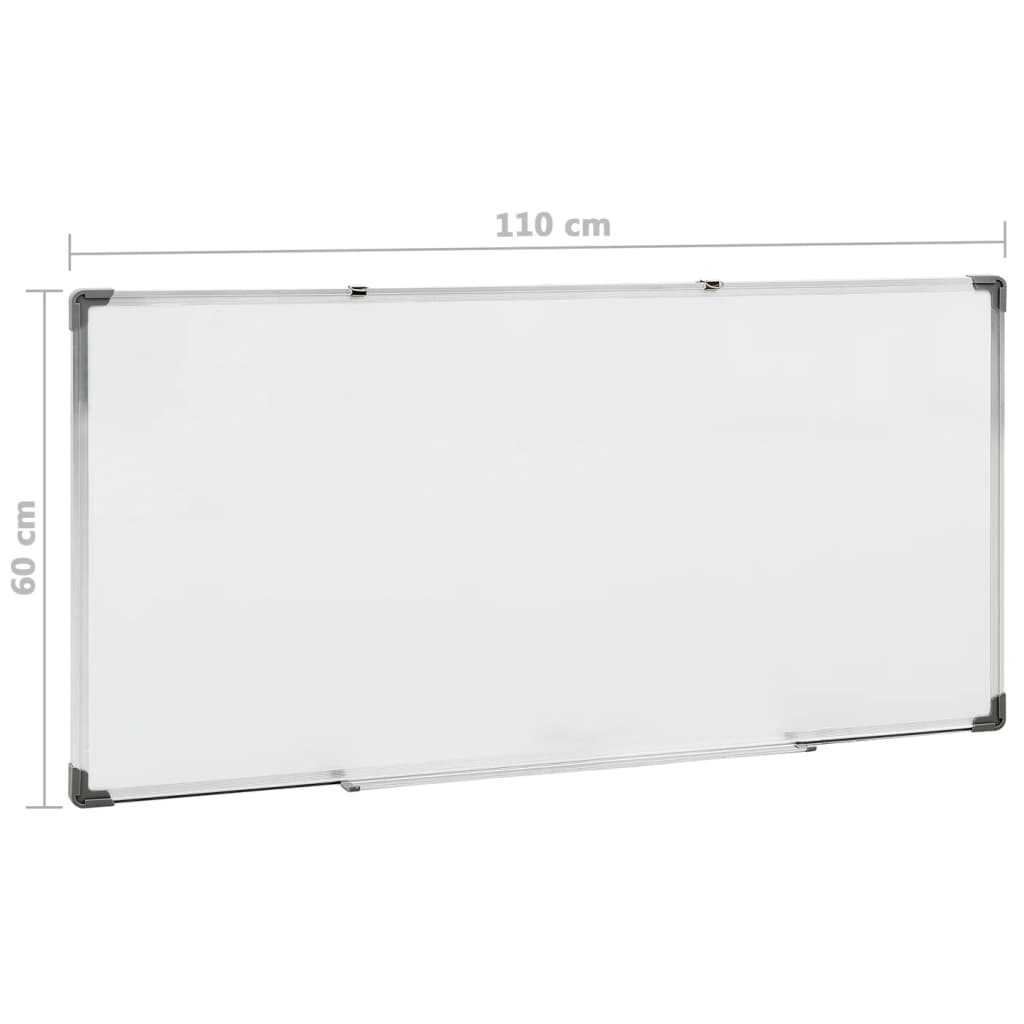 150737 vidaXL Magnetic Whiteboard White 110x60 cm Steel