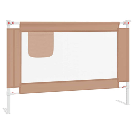 Toddler Safety Bed Rail Taupe 100x25 cm Fabric Toddler Safety Bed Rail Taupe 100x25 cm Fabric