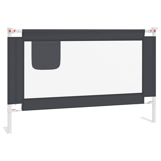 Toddler Safety Bed Rail Dark Grey 120x25 cm Fabric Toddler Safety Bed Rail Dark Grey 120x25 cm Fabric