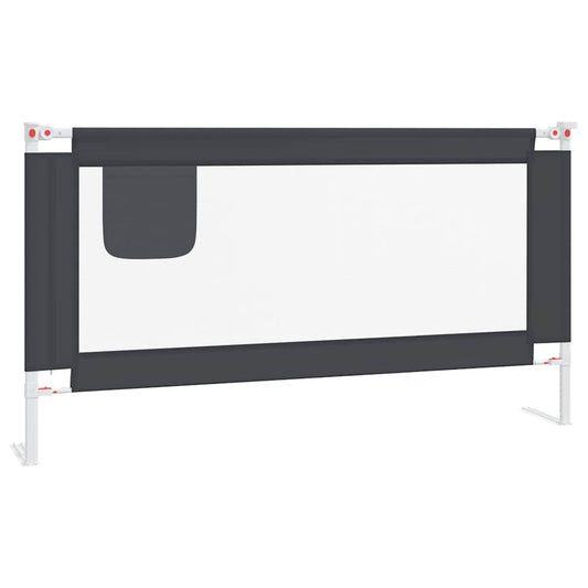 Toddler Safety Bed Rail Dark Grey 160x25 cm Fabric Toddler Safety Bed Rail Dark Grey 160x25 cm Fabric