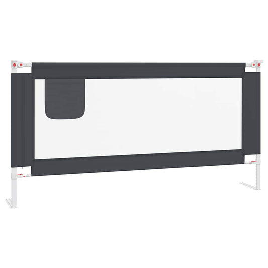 Toddler Safety Bed Rail Dark Grey 180x25 cm Fabric Toddler Safety Bed Rail Dark Grey 180x25 cm Fabric