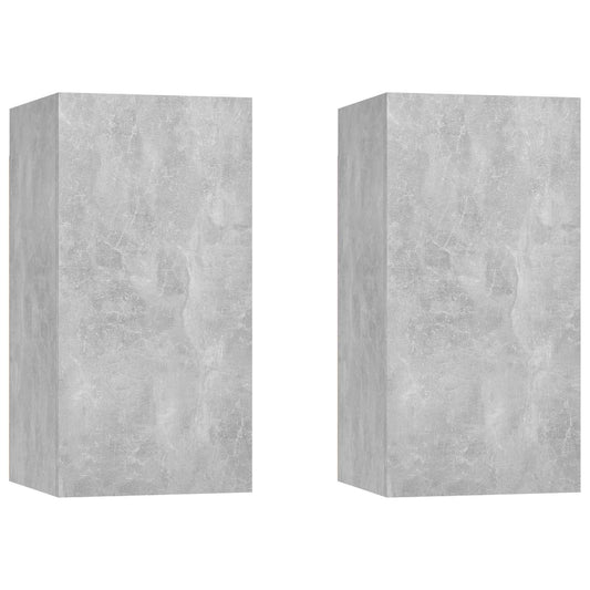 TV Cabinets 2 pcs Concrete Grey 30.5x30x60 cm Engineered Wood TV Cabinets 2 pcs Concrete Grey 30.5x30x60 cm Engineered Wood