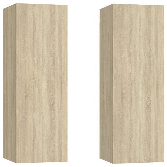 TV Cabinets 2 pcs Sonoma Oak 30.5x30x90 cm Engineered Wood TV Cabinets 2 pcs Sonoma Oak 30.5x30x90 cm Engineered Wood