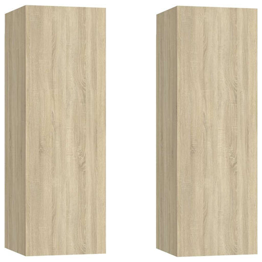 803351 vidaXL 2 Piece TV Cabinet Set Sonoma Oak 30,5x30x90 cm Engineered Wood 803351 vidaXL 2 Piece TV Cabinet Set Sonoma Oak 30,5x30x90 cm Engineered Wood