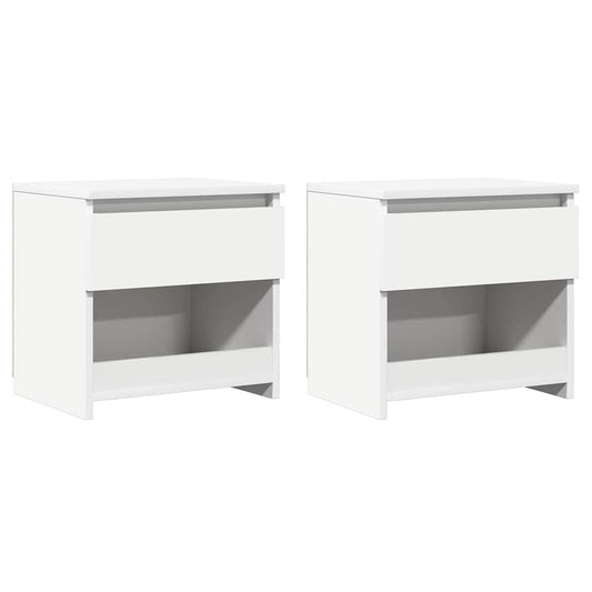 803444 vidaXL Bedside Cabinets 2 pcs White 40x30x39 cm Engineered Wood 803444 vidaXL Bedside Cabinets 2 pcs White 40x30x39 cm Engineered Wood