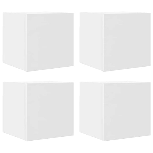 Wall Mounted TV Cabinets 4 pcs White 30.5x30x30 cm Wall Mounted TV Cabinets 4 pcs White 30.5x30x30 cm