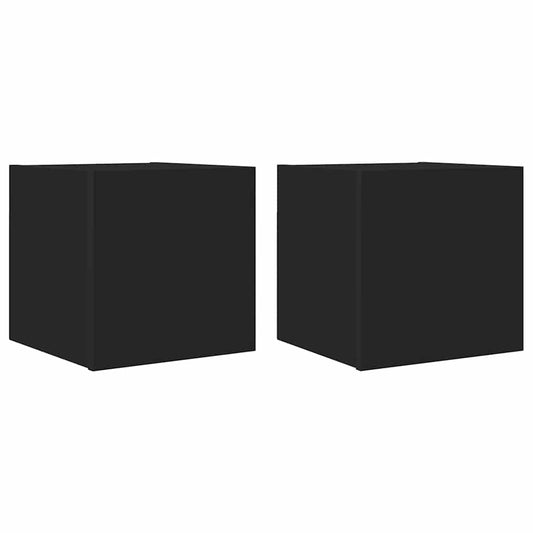 Wall Mounted TV Cabinets 2 pcs Black 30.5x30x30 cm Wall Mounted TV Cabinets 2 pcs Black 30.5x30x30 cm