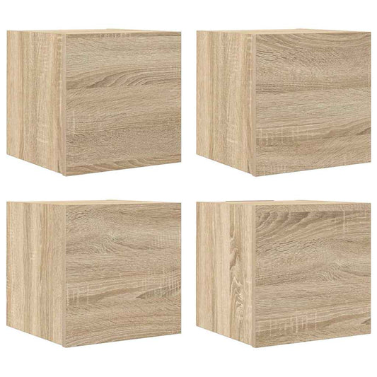 804492 vidaXL 4 Piece Wall-mounted TV Cabinet Set Sonoma Oak 30,5x30x30 cm 804492 vidaXL 4 Piece Wall-mounted TV Cabinet Set Sonoma Oak 30,5x30x30 cm