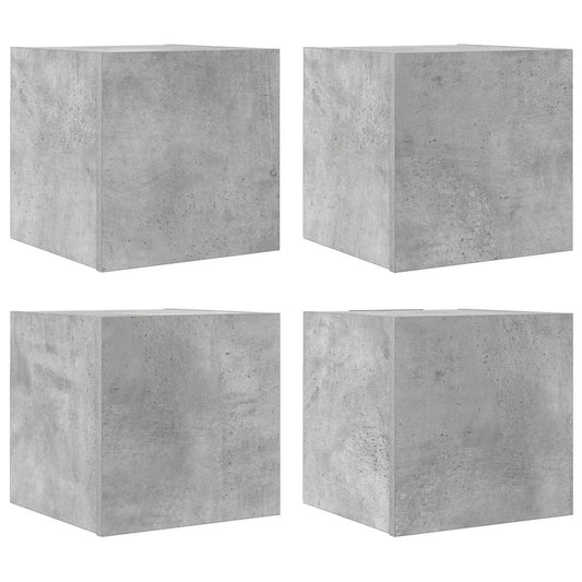 Wall Mounted TV Cabinets 4 pcs Concrete Grey 30.5x30x30 cm Wall Mounted TV Cabinets 4 pcs Concrete Grey 30.5x30x30 cm
