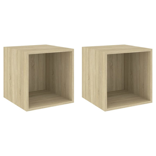 Wall Cabinets 2 pcs Sonoma Oak 37x37x37 cm Engineered Wood Wall Cabinets 2 pcs Sonoma Oak 37x37x37 cm Engineered Wood