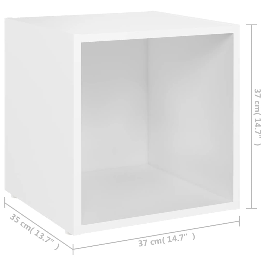 805498 vidaXL TV Cabinet White 37x35x37 cm Engineered Wood