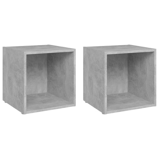 805511 vidaXL 2 Piece TV Cabinet Set Concrete Grey 37x35x37 cm Engineered Wood 805511 vidaXL 2 Piece TV Cabinet Set Concrete Grey 37x35x37 cm Engineered Wood