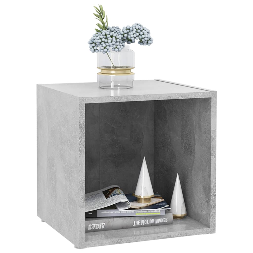 805512 vidaXL 4 Piece TV Cabinet Set Concrete Grey 37x35x37 cm Engineered Wood