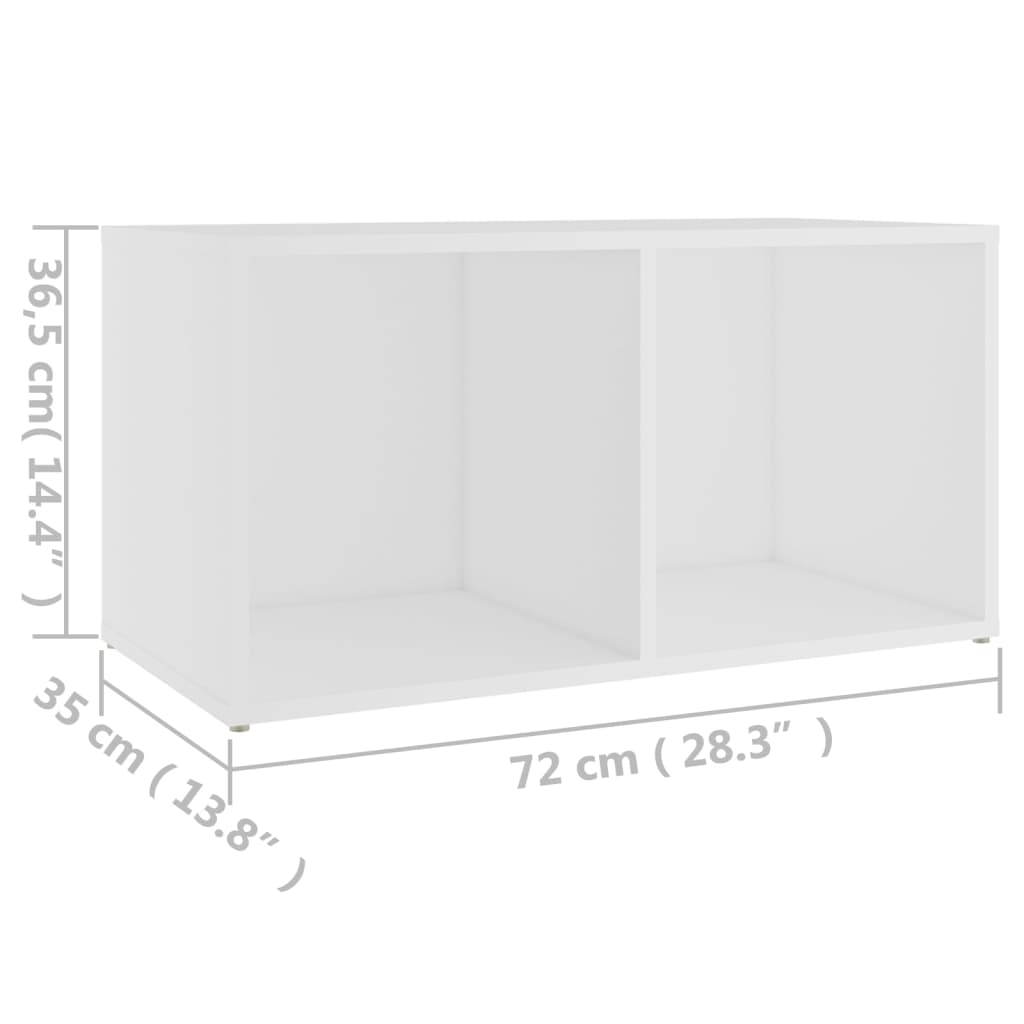 TV Cabinet White 72x35x36.5 cm Engineered Wood