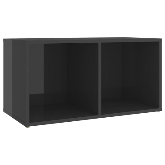 TV Cabinet High Gloss Grey 72x35x36.5 cm Engineered Wood TV Cabinet High Gloss Grey 72x35x36.5 cm Engineered Wood
