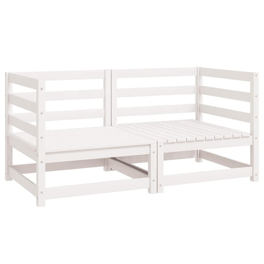 Garden Corner Sofas 2 pcs White Solid Wood Pine Garden Corner Sofas 2 pcs White Solid Wood Pine