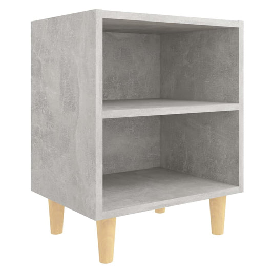 805787 vidaXL Bed Cabinet with Solid Wood Legs Concrete Grey 40x30x50 cm 805787 vidaXL Bed Cabinet with Solid Wood Legs Concrete Grey 40x30x50 cm