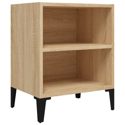 Bed Cabinet with Metal Legs Sonoma Oak 40x30x50 cm Bed Cabinet with Metal Legs Sonoma Oak 40x30x50 cm