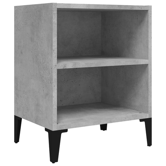 Bed Cabinet with Metal Legs Concrete Grey 40x30x50 cm Bed Cabinet with Metal Legs Concrete Grey 40x30x50 cm