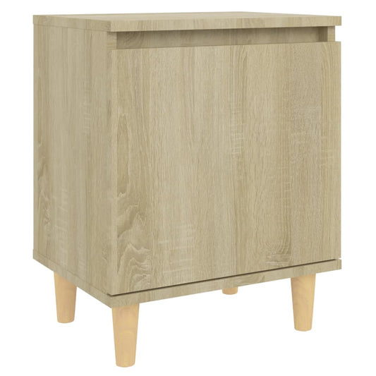 805821 vidaXL Bed Cabinet with Solid Wood Legs Sonoma Oak 40x30x50 cm 805821 vidaXL Bed Cabinet with Solid Wood Legs Sonoma Oak 40x30x50 cm
