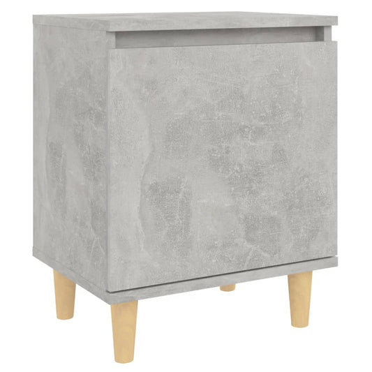 805823 vidaXL Bed Cabinet with Solid Wood Legs Concrete Grey 40x30x50 cm 805823 vidaXL Bed Cabinet with Solid Wood Legs Concrete Grey 40x30x50 cm