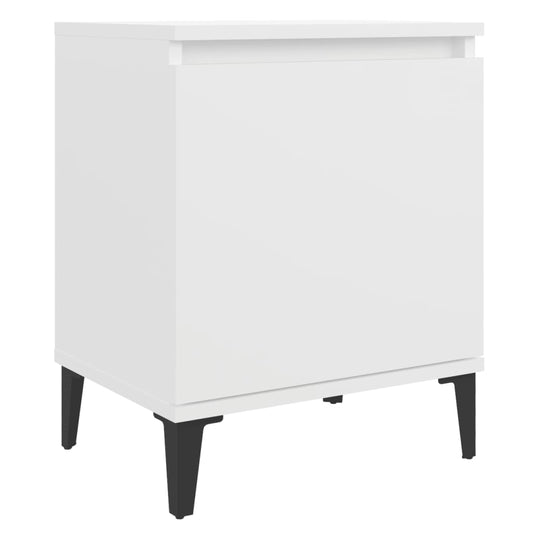 805833 vidaXL Bed Cabinet with Metal Legs White 40x30x50 cm 805833 vidaXL Bed Cabinet with Metal Legs White 40x30x50 cm