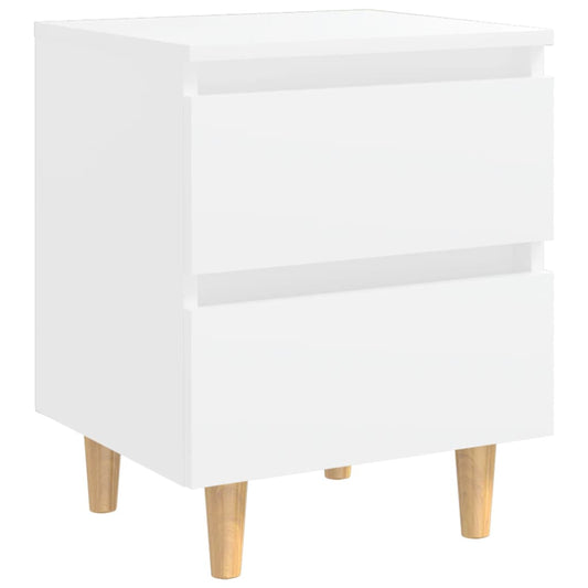 Bed Cabinet with Solid Pinewood Legs White 40x35x50 cm Bed Cabinet with Solid Pinewood Legs White 40x35x50 cm