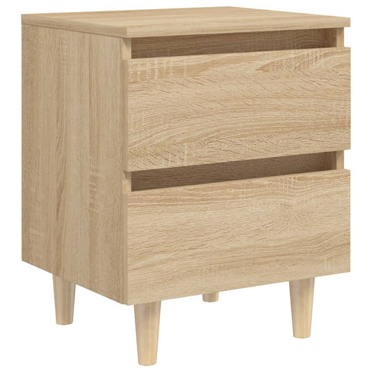 Bed Cabinet | Sonoma Oak | Engineered Wood, Solid Pinewood | 40x35x50 cm Bed Cabinet | Sonoma Oak | Engineered Wood, Solid Pinewood | 40x35x50 cm