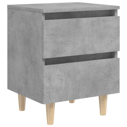 Bed Cabinet | Concrete Grey | Engineered Wood, Solid Pinewood | Small Bed Cabinet | Concrete Grey | Engineered Wood, Solid Pinewood | Small