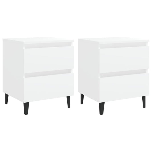 Bed Cabinets 2 pcs White 40x35x50 cm Engineered Wood Bed Cabinets 2 pcs White 40x35x50 cm Engineered Wood