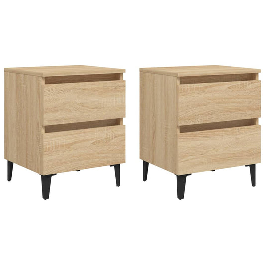 Bed Cabinet | Set of 2 | Sonoma oak | Engineered wood | Small Bed Cabinet | Set of 2 | Sonoma oak | Engineered wood | Small
