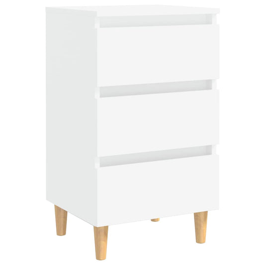 805887 vidaXL Bed Cabinet with Solid Wood Legs White 40x35x69 cm 805887 vidaXL Bed Cabinet with Solid Wood Legs White 40x35x69 cm