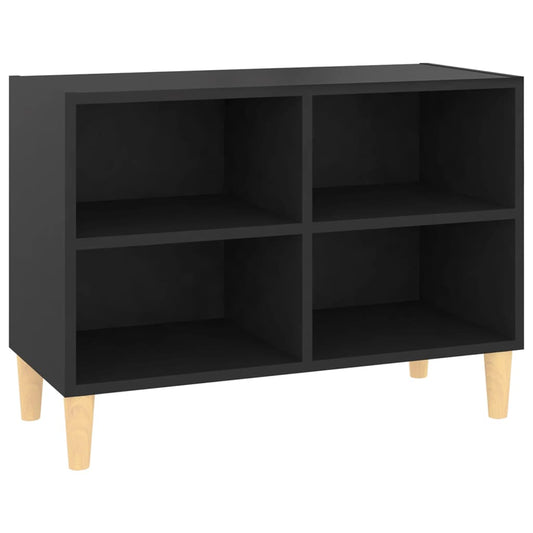805924 vidaXL TV Cabinet with Solid Wood Legs Black 69,5x30x50 cm 805924 vidaXL TV Cabinet with Solid Wood Legs Black 69,5x30x50 cm