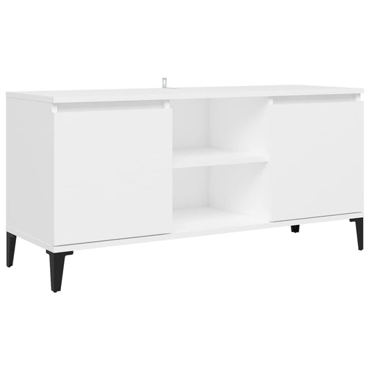 TV Cabinet with Metal Legs White 103.5x35x50 cm TV Cabinet with Metal Legs White 103.5x35x50 cm