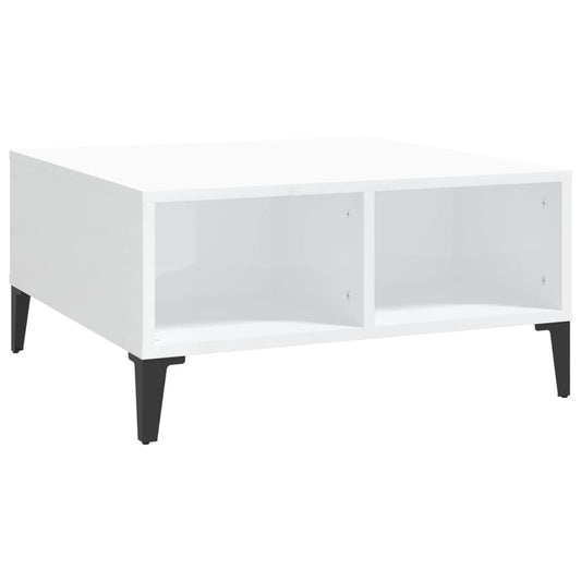 Coffee Table High Gloss White 60x60x30 cm Engineered Wood Coffee Table High Gloss White 60x60x30 cm Engineered Wood