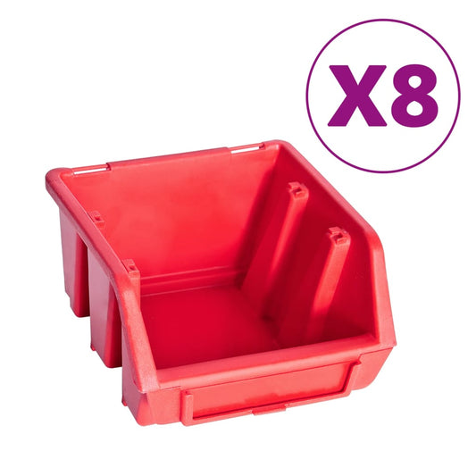 39 Piece Storage Bin Kit with Wall Panels Red and Black 39 Piece Storage Bin Kit with Wall Panels Red and Black