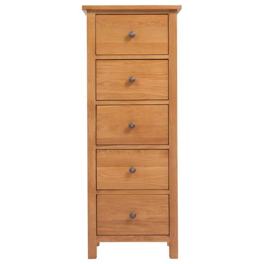 Tall Chest of Drawers 45x32x110 cm Solid Oak Wood Tall Chest of Drawers 45x32x110 cm Solid Oak Wood