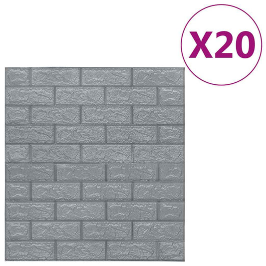 Wallpaper | Set of 20 | Anthracite | PE foam | 70 x 77 cm Wallpaper | Set of 20 | Anthracite | PE foam | 70 x 77 cm